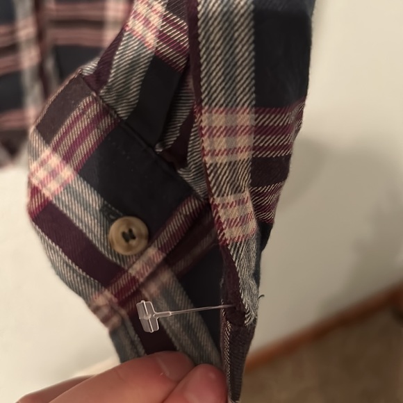 Christopher & Banks Flannel button-up, long-sleeve top *New Condition - Picture 7 of 7
